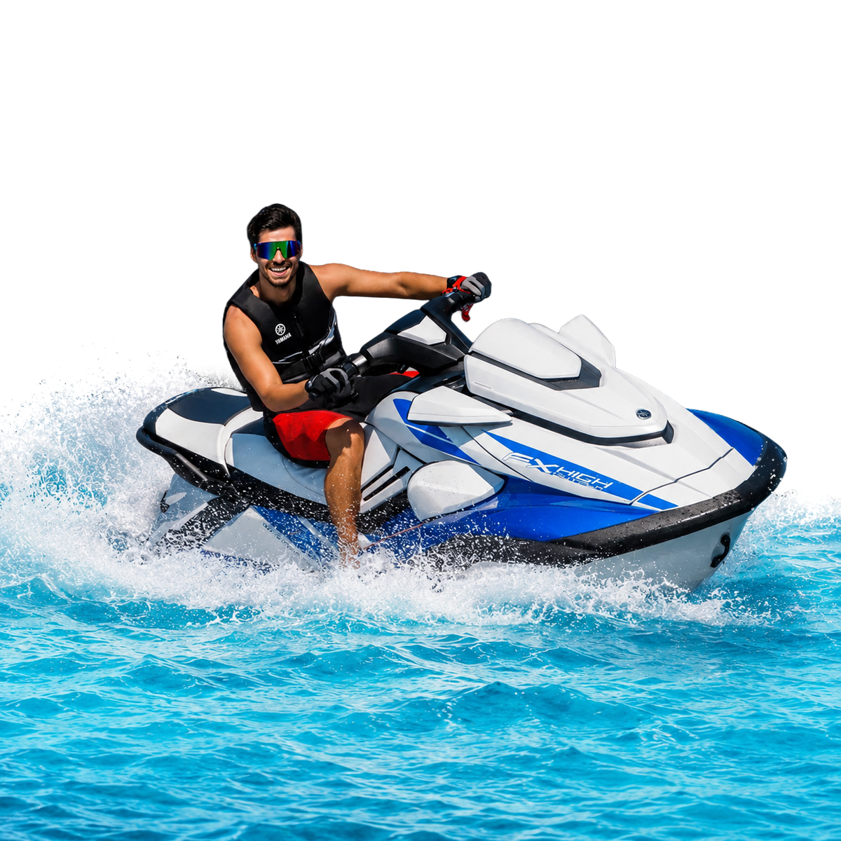 Jet ski rider on Yamaha WaveRunner